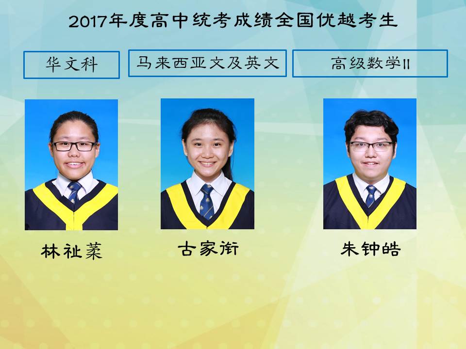 2017年度高中统考成绩全国优越考生